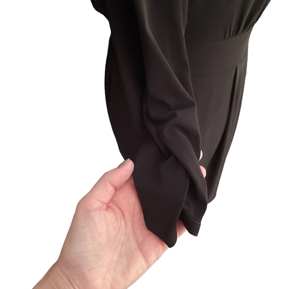 🖤4/$24 NWT WHBM White House Black Market Black Midi Dress S - Picture 3 of 6